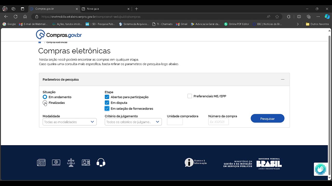 Como acompanhar uma Compra Pública sem precisar logar no Comprasnet