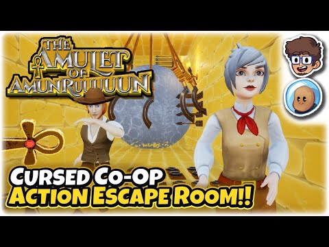 CURSED CO-OP ACTION ESCAPE ROOM: THE MOVIE!! | Full Game | Amulet of AmunRun | ft. @orbitalpotato