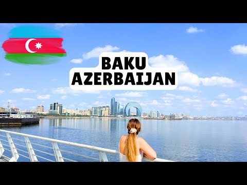 Baku AZERBAIJÃO - passeio a pé pela cidade virtual em 4K