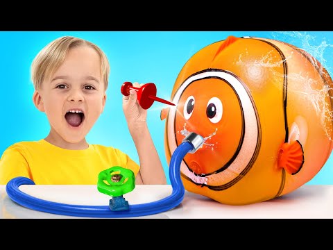 Thí nghiệm khoa học thú vị với đồ chơi bơm hơi