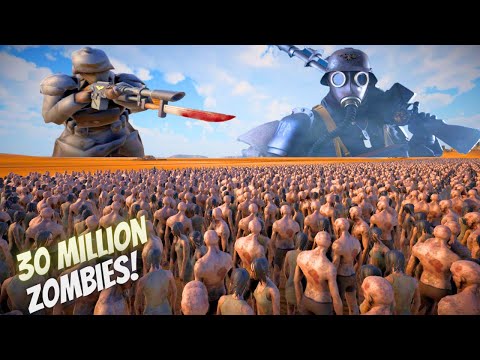 Can 10.000 DEATH KORPS of Krieg Stop 30 Million Zombies ? | Ultimate Epic Battle Simulator 2