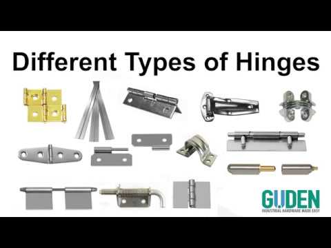 Different types of door hinges