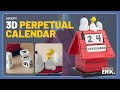 Video: Calendario Perpetuo Snoopy Doghouse 16 cm