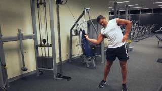 Standing Oblique Cable Crunch exercise video thumbnail