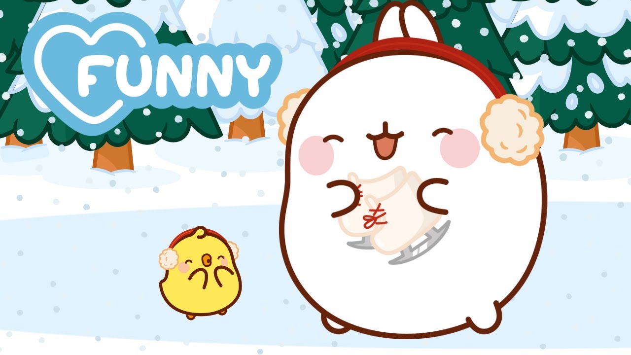 Winter Skating Magic! ❄️✨ Molang’s Most Graceful Moments