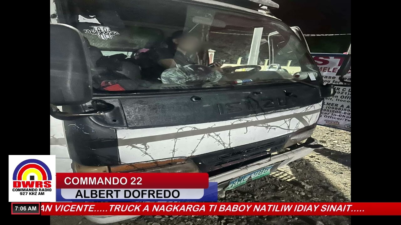 TRUCK A NAGKARGA TI BABOY NATILIW IDIAY SINAIT