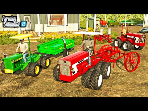 STARTING A FARM WITH ONLY MINI TRACTORS! (JD & CASE)  FS22