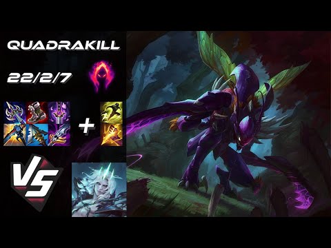 JUNGLE Kha'Zix vs Viego [QUADRAKILL] - NA Grandmaster Patch 26.1