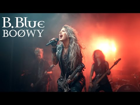BOØWY "B.Blue"🎸北欧メタル女子が歌うボウイ | European Hard Rock Metal (Female Vocal) ver. | AI Covers J-POP