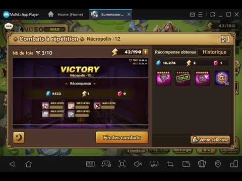 Summoners Wars test arene pour max chun li light