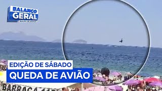 Exclusivo: veja o momento da queda do avião monomotor em Copacabana (RJ)