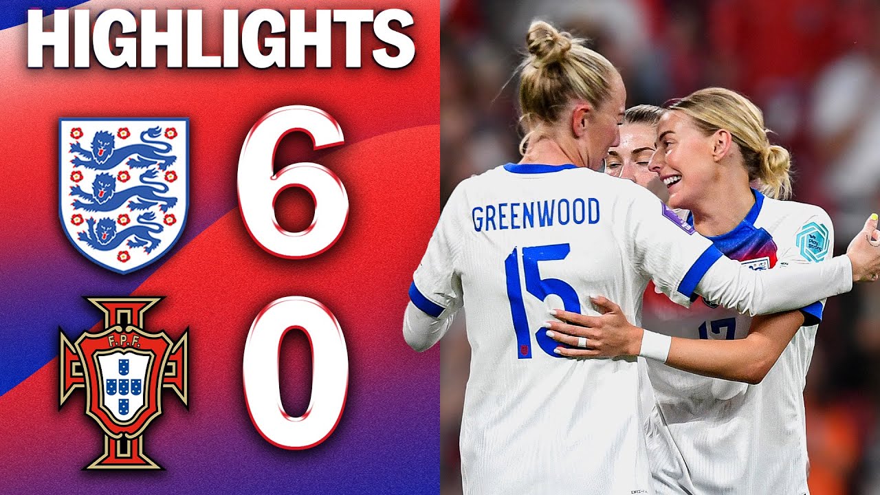 Wembley Hat-Trick Aggie Beever-Jones! | England 6-0 Portugal | UEFA Women's Nations League
