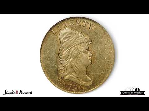 1796 Capped Bust Right Quarter Eagle. No Stars on Obverse. JD-2. Rarity-4. AU-58 (NGC).