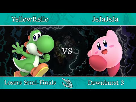 Downburst 3 -  Losers Semi-Finals: JeJaJeJa (Kirby) vs YellowRello (Yoshi, Sora)