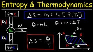 Download lagu Entropy Change For Melting Ice, Heating Water, Mixtures & Carnot Cycle of Heat Engines - Physics mp3