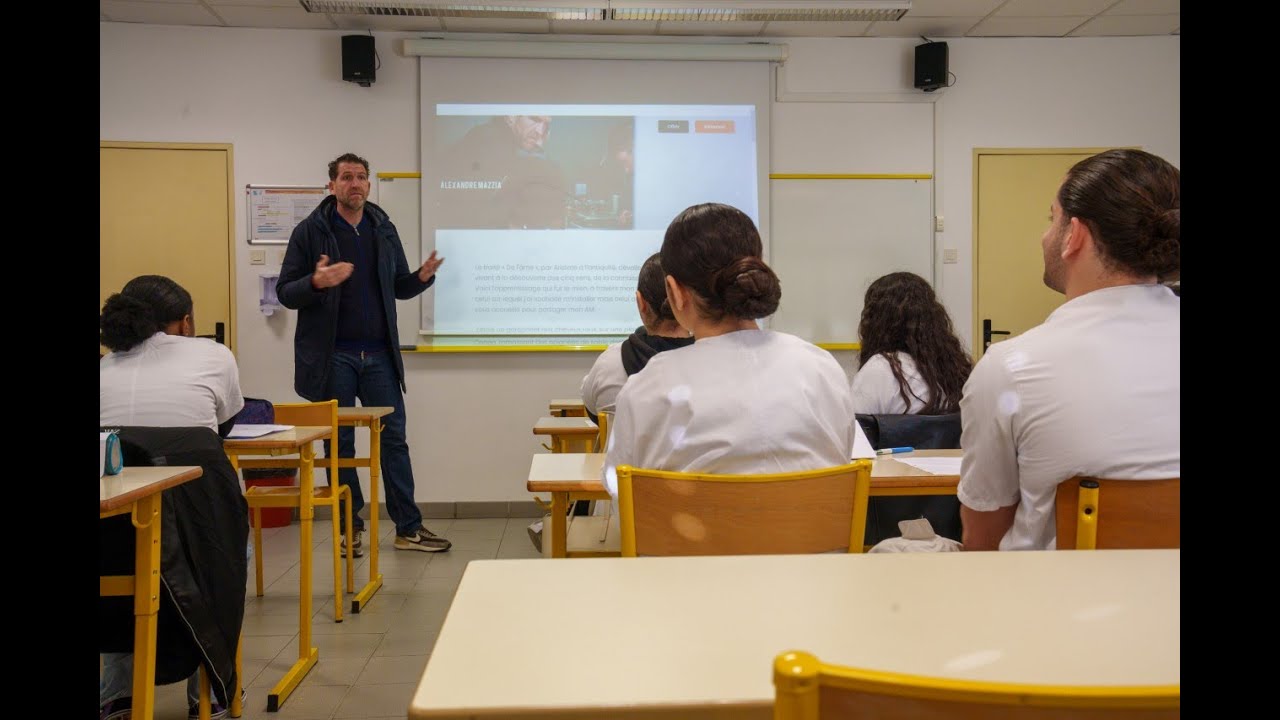 Marseille : Alexandre Mazzia parrain d'une classe de terminale option "chef-d'œuvre" au bac