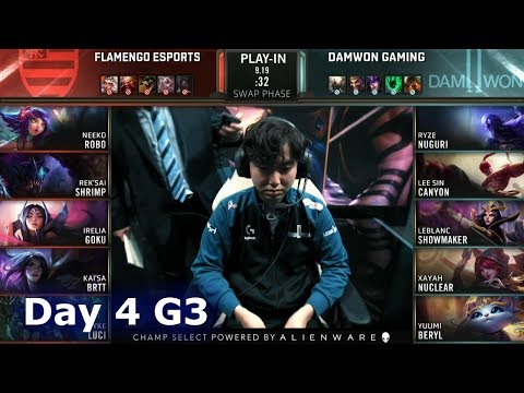 FLA vs DWG | Day 4 Play-In Stage S9 LoL Worlds 2019 | Flamengo Esports vs DAMWON Gaming
