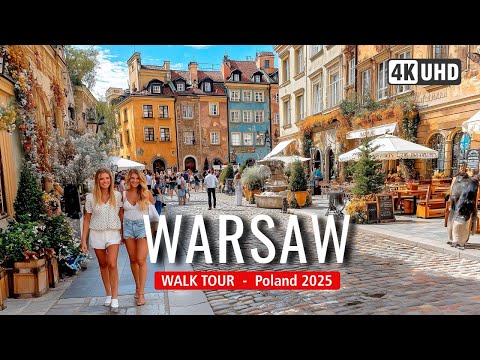 WARSAW Walking Tour 4K 🇵🇱 |  Stunning Old Town & Modern City