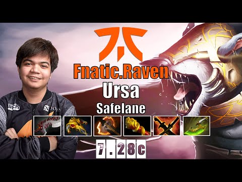 Ursa Safelane | Fnatic.Raven | INSANE 22 KILLS IMBA URSA | 7.28c Gameplay Highlights