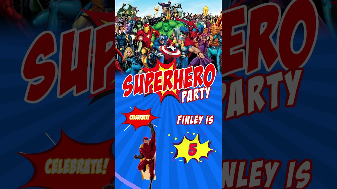 Superhero Invite