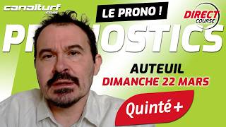 emission video des courses turf pmu du Dimanche 22 mars 2026