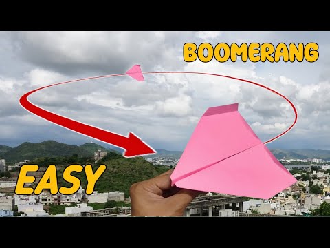 Paper Plane fly like a Boomerang Plane | Come Back Paper Plane | Returning Paper Airplane | Origami