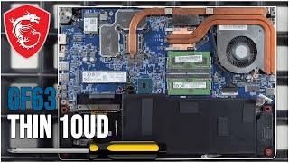 MSI GF63 Thin 10UD von Innen - RAM, SSD, Akku, Lüfter wechseln