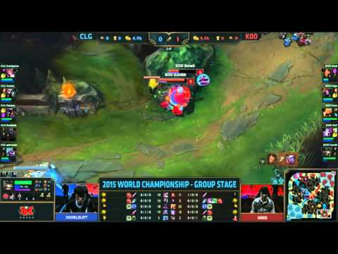 CLG vs KOO - 2v2 Bot Lane Fight - Tristana + Braum vs Darius + Tahm Kench - League of Legends