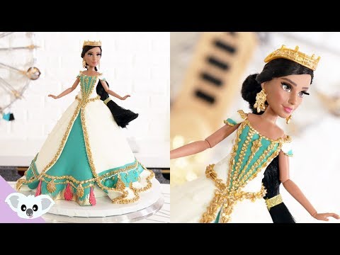 PRINCESS JASMINE DOLL CAKE | Aladdin Birthday Party| Cake Art | Koalipops