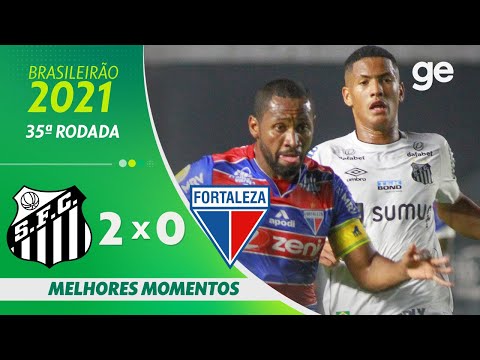 Gols e lances de Santos x Fortaleza