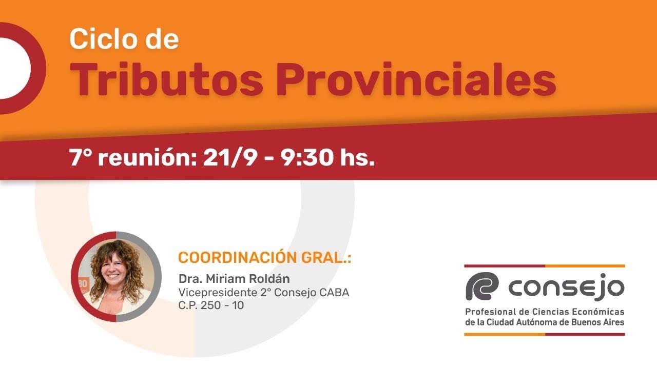 Ref. 2622NV. Ciclo Tributos Provinciales 7° Reunión 2026