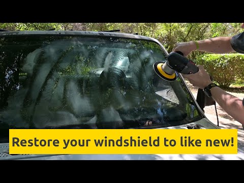 Deep Cleaning and Polishing to Restore an Old Windshield