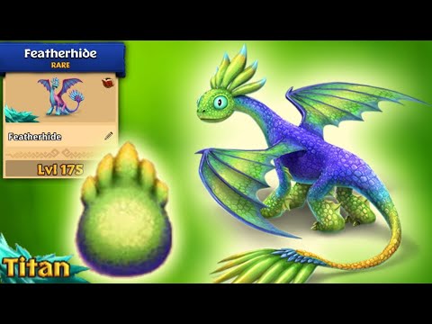 Featherhide - New Rare Dragon Max Level 175 Titan Mode | Dragons: Rise of Berk