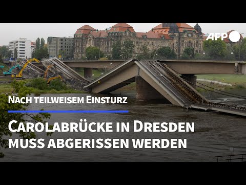 Carolabrücke in Dresden muss vollständig abgerissen werden | AFP