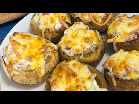 CHAMPIÑONES RELLENOS súper cremosos🌟| Cocina A Buenas Horas