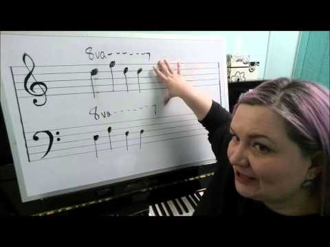 Octave Signs 8va 8vb 15ma coll' 8va piano music