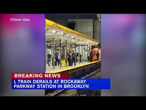 L train derails from track while departing from station in Brooklyn