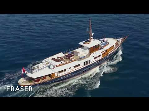 Aluminium motor superyacht NADAN Ex Sycara IV from Burger Yacht. Neo-classic style bluewater cruiser