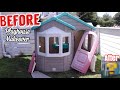 DIY Playhouse Makeover BEFORE And AFTER