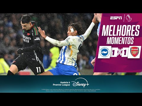 Gols e lances de Brighton x Arsenal