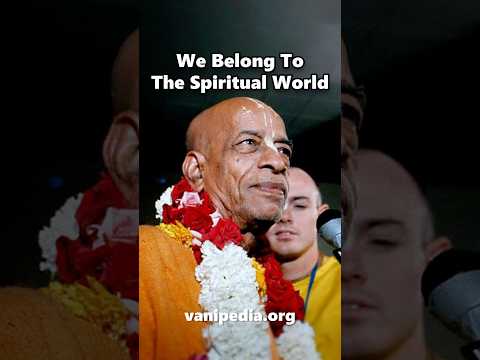 We Belong To The Spiritual World - Prabhupada 0995