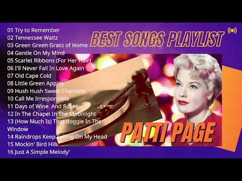 🎵Patti Page Greatest Hit Songs Playlist (lyrics) #pattipage #oldies