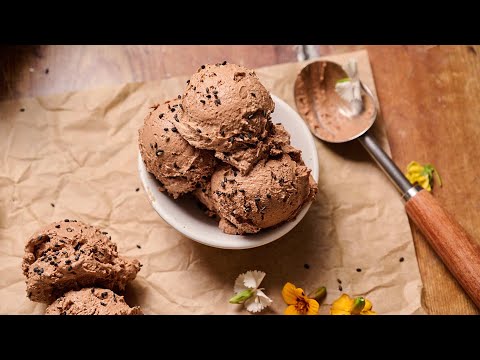 Dark Chocolate-Tahini Cottage Cheese Ice Cream Recipe