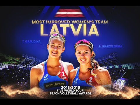 Graudina & Kravcenoka - Most Improved Women's Team | FIVB World Tour Beach Volleyball Awards 2018/19