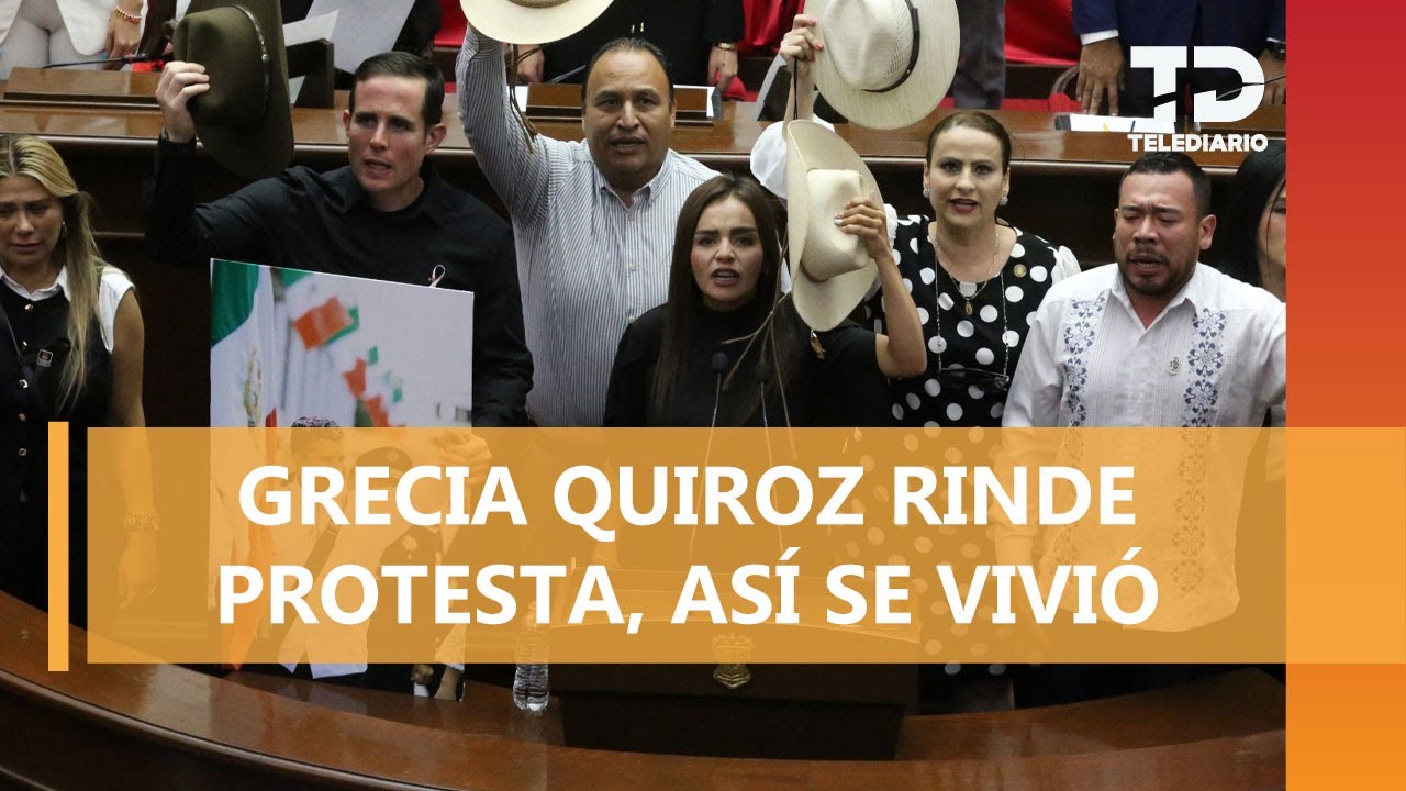Grecia Quiroz rinde protesta como presidenta municipal de Uruapan, tras asesinato de su esposo