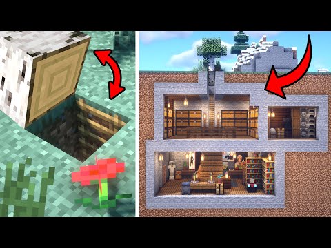 Minecraft: How to Make a Perfect Secret House for Survival |  Minecraft House Walkthrough
