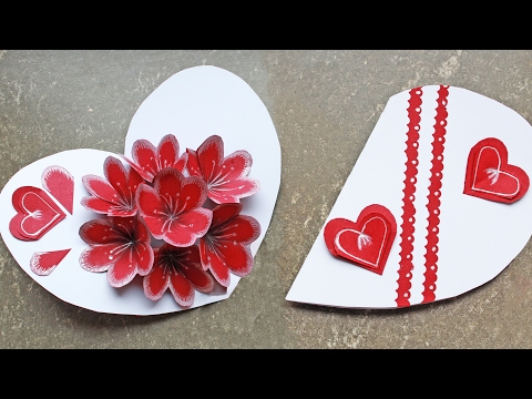 Blumen Pop Up Karte zum Valentinstag