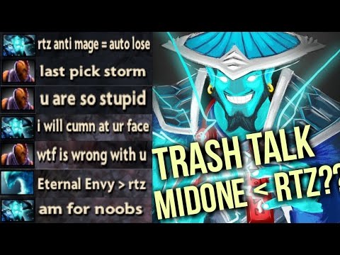 OMG Trash Talk Midone Storm vs Anti-Mage Arteezy Top 9439 MMR Gameplay 7.05 Dota 2