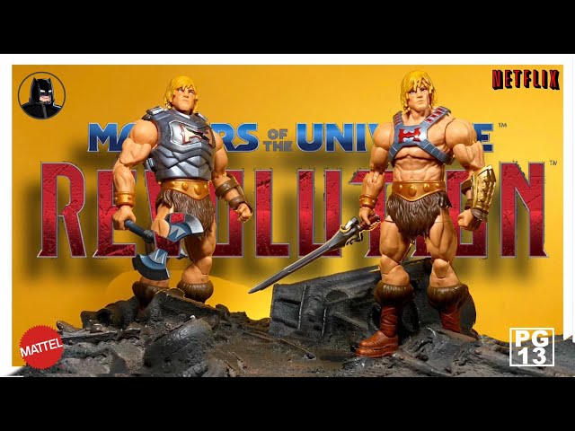 Vídeo relacionado con Masters of the Universe (Masters del Universo Revelation) Figura He-Man, muñeco articulado de juguete (Mattel GYV09)