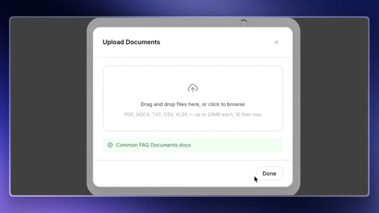 How to Upload Documents to Your AI Agent's Knowledge Base
